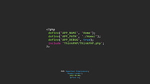 Minimal PHP Code — Grey, code, PHP, programming, simple, grey wallpaper