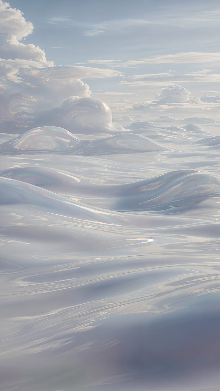 Celestial Silk — Cloudscape iPhone, Wave, Sea phone wallpaper