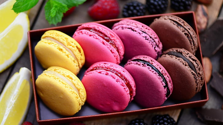 Box, Macarons wallpaper