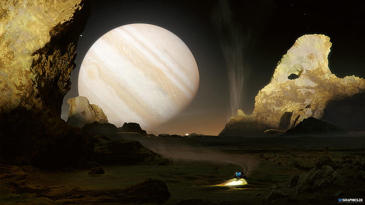 Sci‑Fi Planetscape, Sci Fi, landscape, planet wallpaper