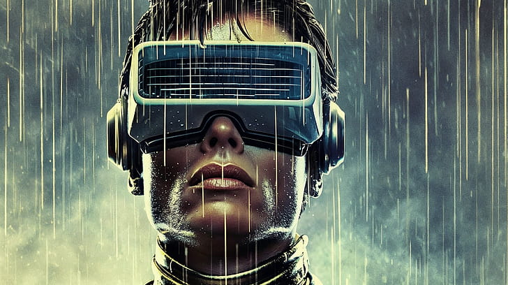 Matrix-Inspired Boy: Rainfall, The Matrix, boy wallpaper