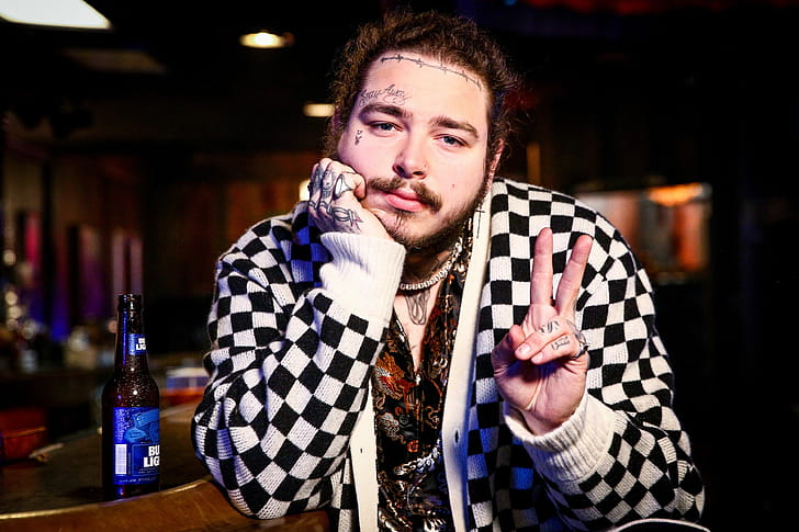 Post Malone, Impressive , Striking background, Visual appeal wallpaper