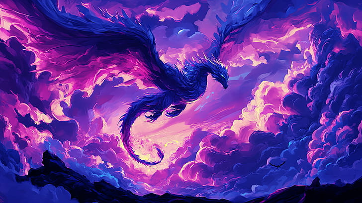 Flying dragon wallpaper