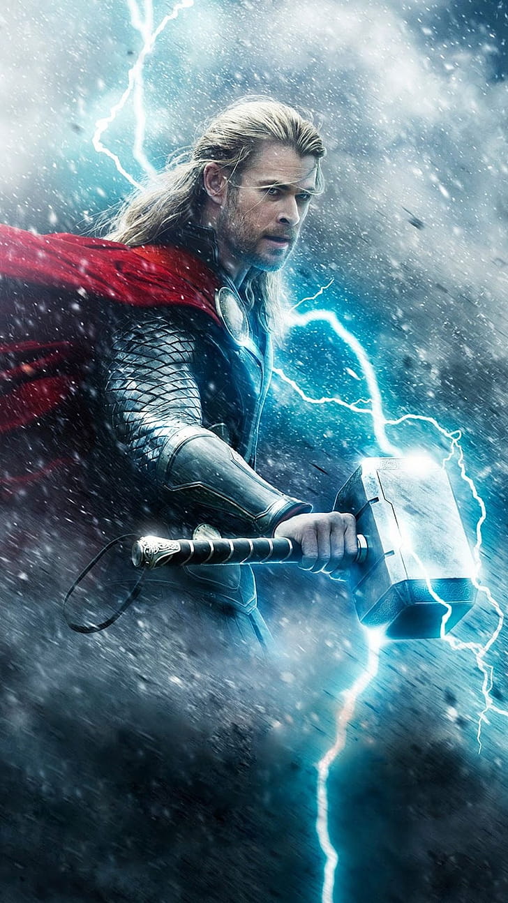 Thunder, Chris Hemsworth (Thor) phone wallpaper