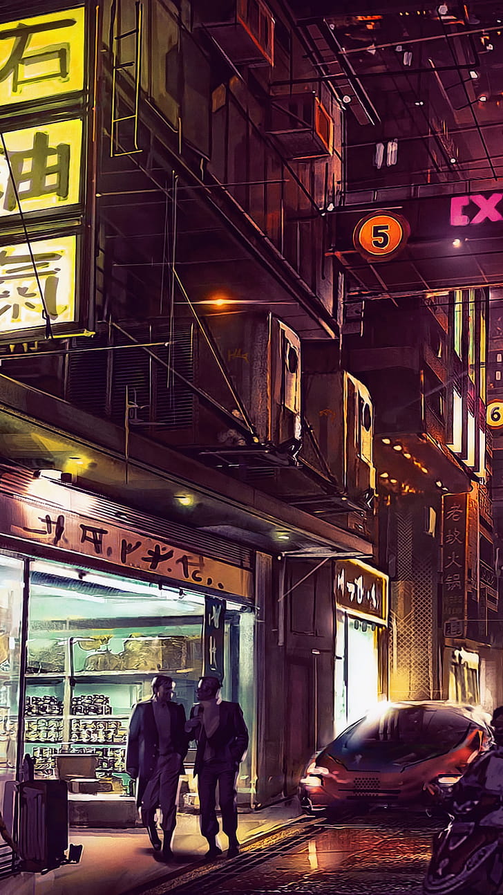 Sci Fi, cyberpunk phone wallpaper