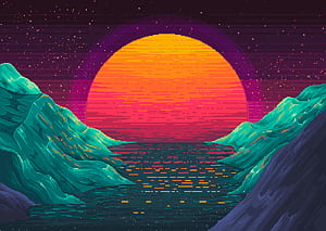 Valley 8 Bit , 8-bit, artist, digital-art, artwork wallpaper