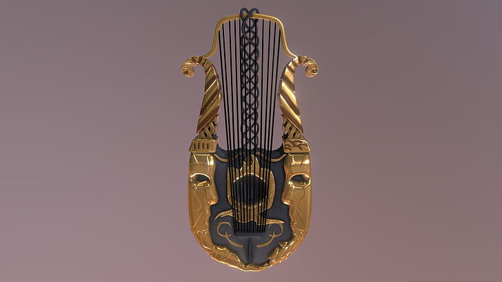 Lyre music, Cli lyre 3D model, Etstudios wallpaper