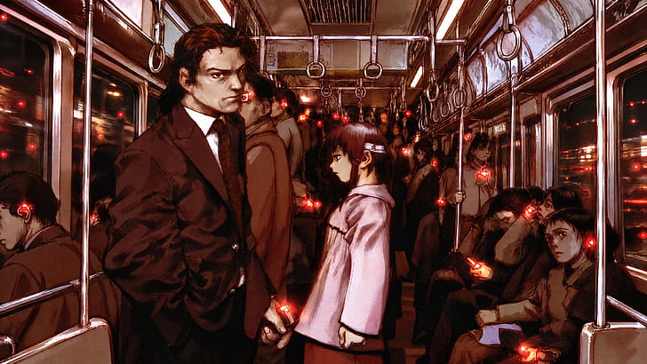 Serial Experiments Lain, Lain Iwakura, Train, Subway wallpaper
