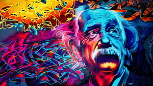 Einstein, Pop Art wallpaper