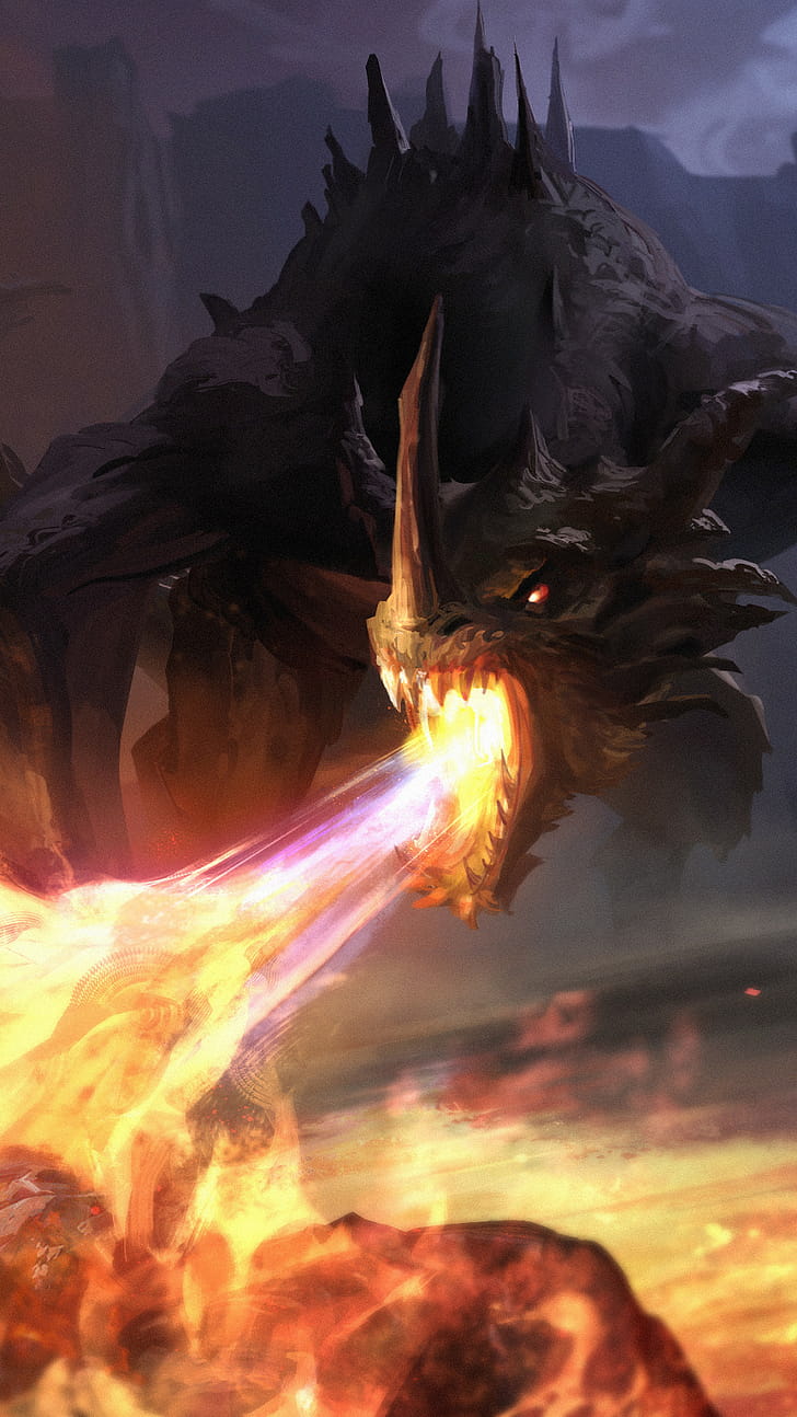 dragon, video game, Elden Ring phone wallpaper