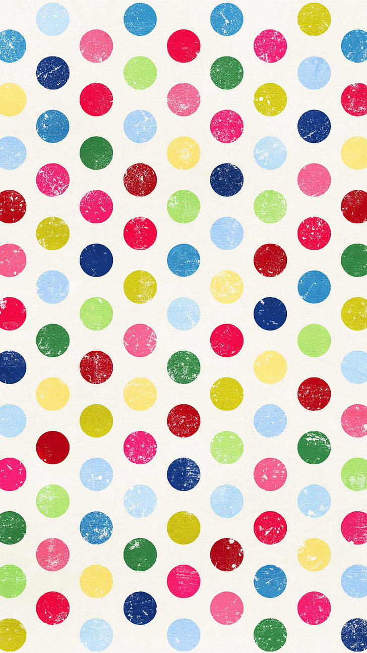 Multicolored, Polka Dot phone wallpaper