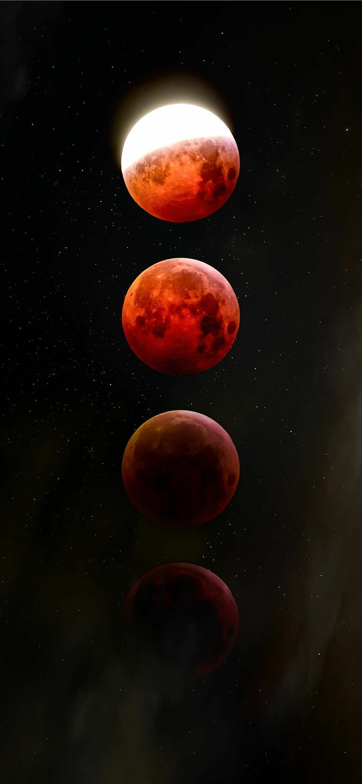 Phases, Lunar Eclipse phone wallpaper