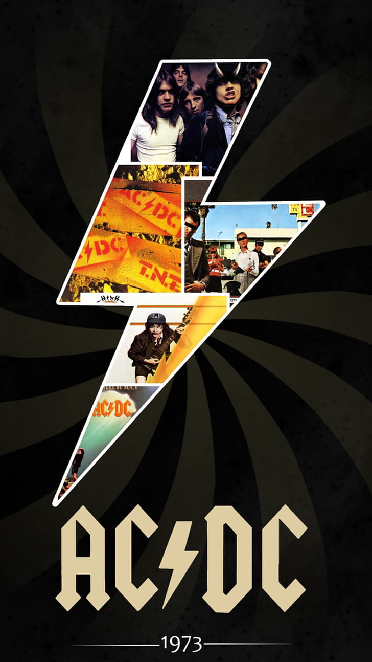 AC/DC Thunder , iPhone Compatibility, Instant , Electrifying Background phone wallpaper