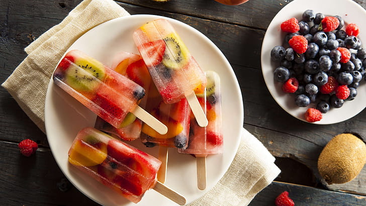 Fruit Popsicles, Widescreen, , Vibrant wallpaper
