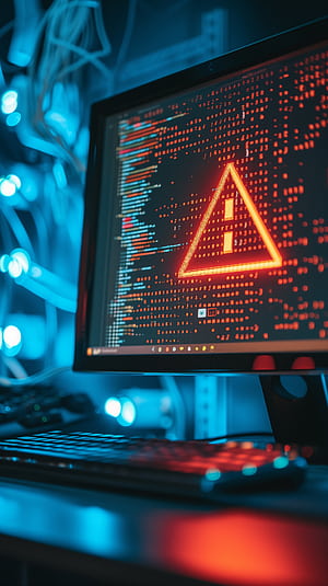 Tech Error Alert  - Computer Glitch Aesthetic, technology, computer phone wallpaper