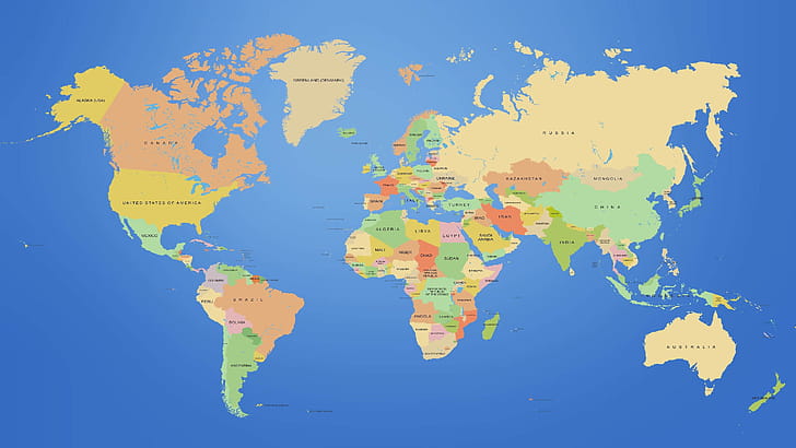 World map, Map wallpaper