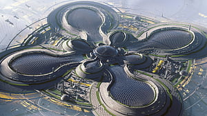 Spaceport City, Sci Fi, Structure wallpaper