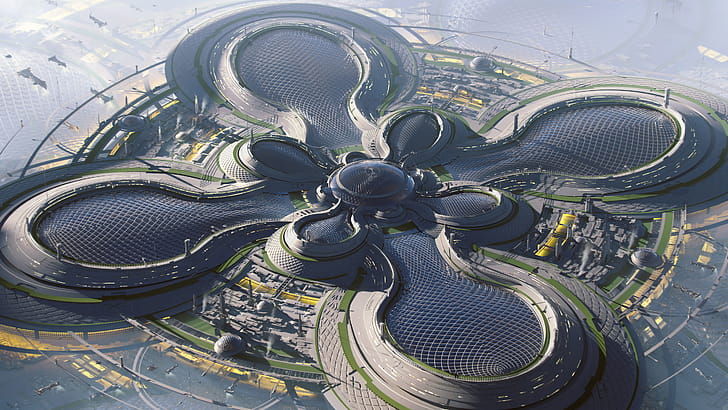 Spaceport City, Sci Fi, Structure wallpaper