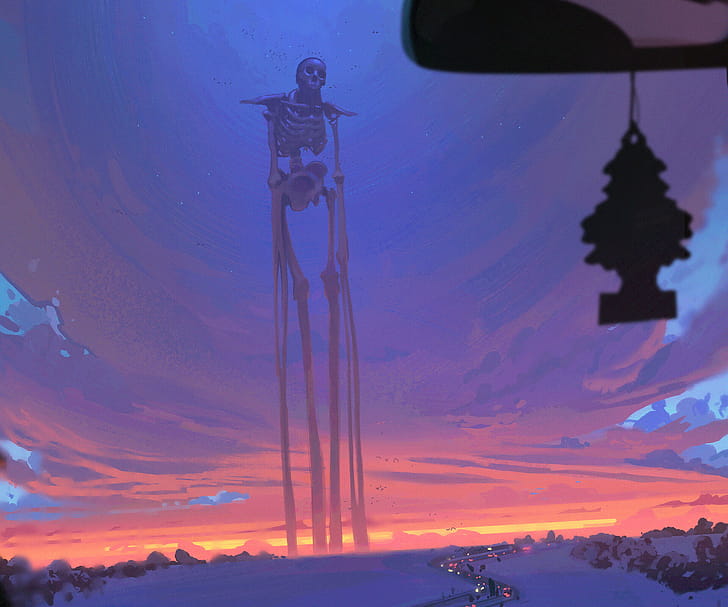 dark, skeleton wallpaper