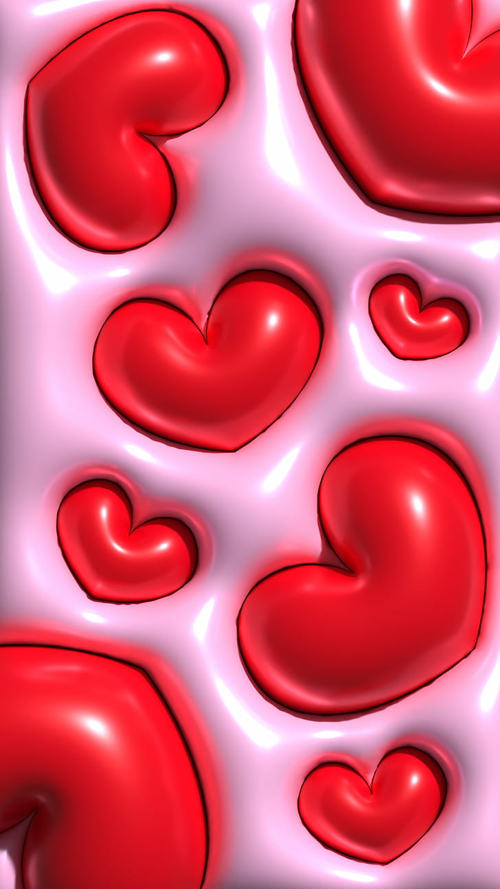3d love, pattern phone wallpaper