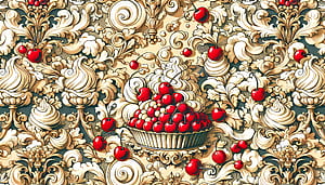 Exquisite Cherry Pie Pattern, Cherry Pie, cherry, dessert wallpaper