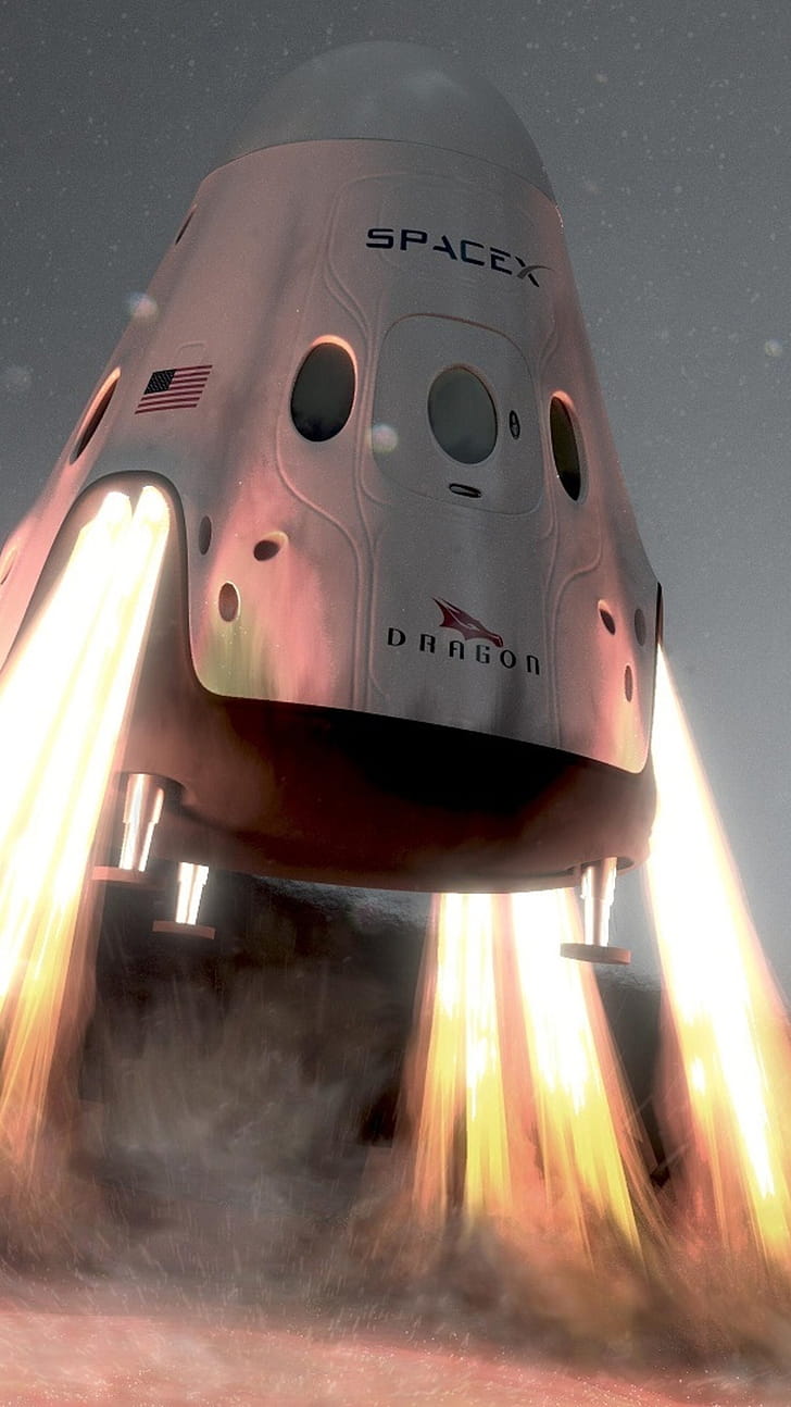 Dragon Capsule, Spaceship phone wallpaper