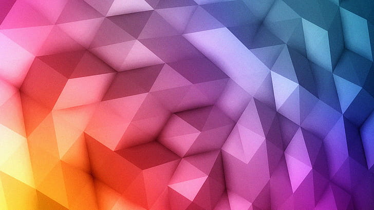 Rainbow polys pattern, Gradient , Multicolored design, Visual appeal wallpaper