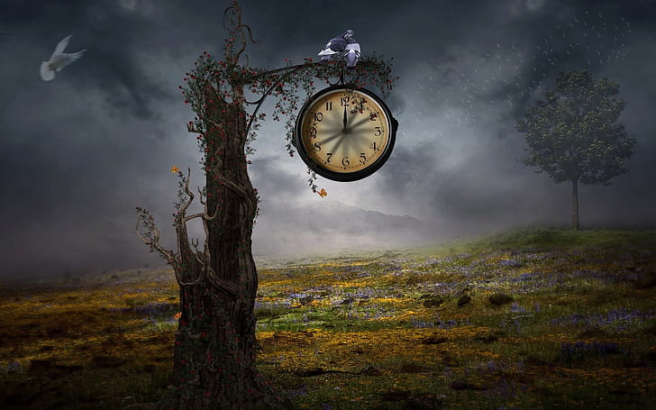 Artistic clock , , Background wallpaper