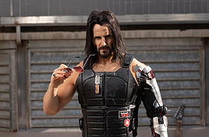 Keanu Reeves Cyberpunk 2077 Cosplay, keanu-reeves, cyberpunk-2077, games, cosplay wallpaper