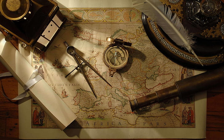 Navigation instruments, Geography wallpaper