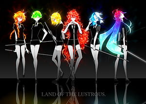 Houseki No Kuni, Sphene (Houseki No Kuni), Euclase (Houseki No Kuni), Padparadscha (Houseki No Kuni), Peridot (Houseki No Kuni), Anime, Alexandrite (Houseki No Kuni), Yellow Diamond (Houseki No Kuni) wallpaper