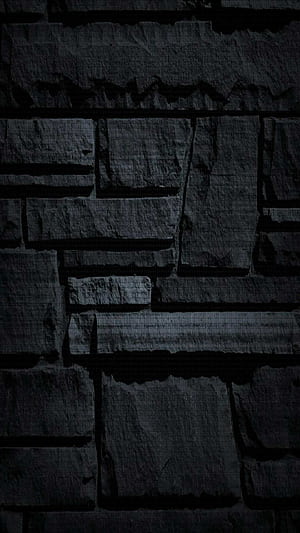Stone patterns, Matte Black phone wallpaper