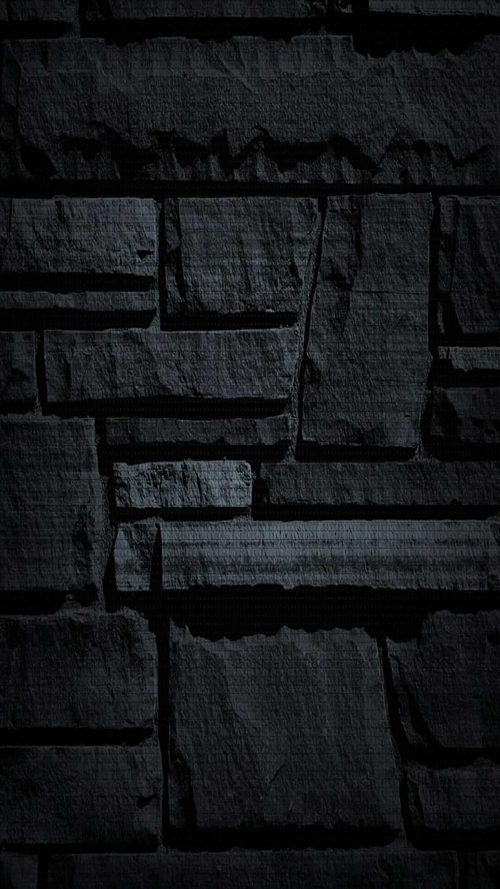 Stone patterns, Matte Black phone wallpaper