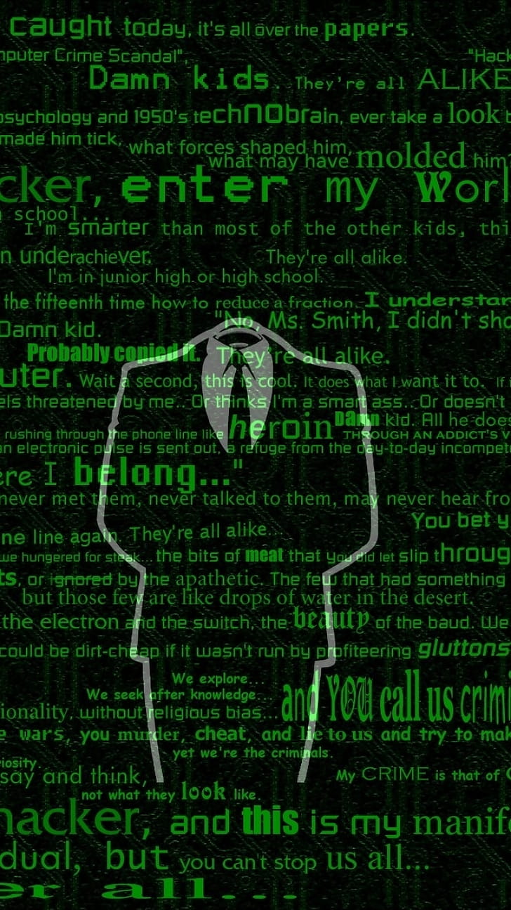 technology, hacker phone wallpaper