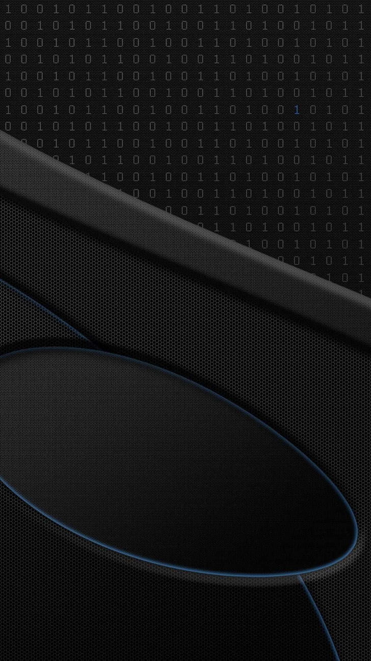 Binary code, Matte Black phone wallpaper