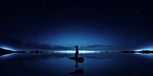 Anime Boy With Guitar Fantasy Art, anime-boy, anime, artwork, artist, digital-art wallpaper