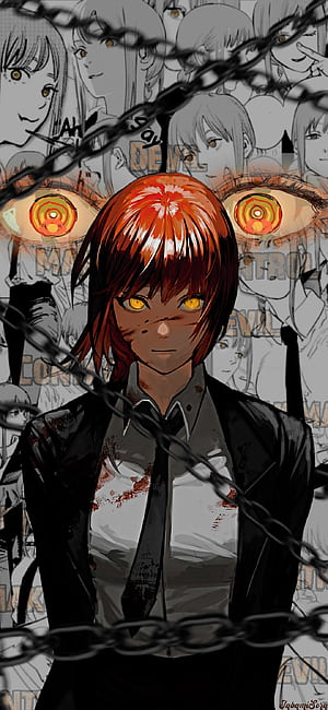 Makima’s Chainsaw Gaze: Intense Anime, Makima (Chainsaw Man), Anime, Chainsaw Man phone wallpaper