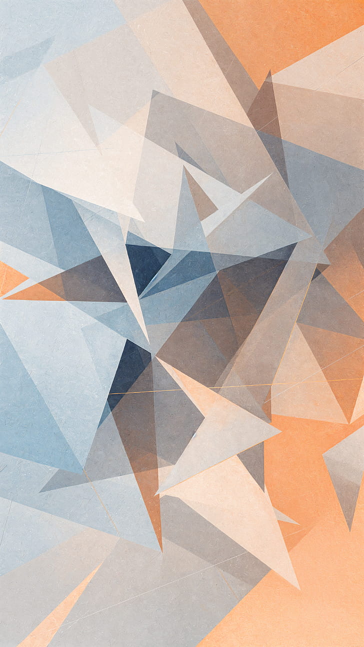 Sunlit Facets — Abstract iPhone, Geometric, Triangle phone wallpaper
