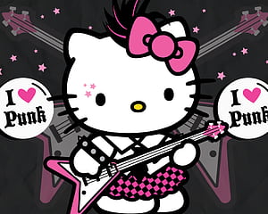 Punk, Hello Kitty wallpaper