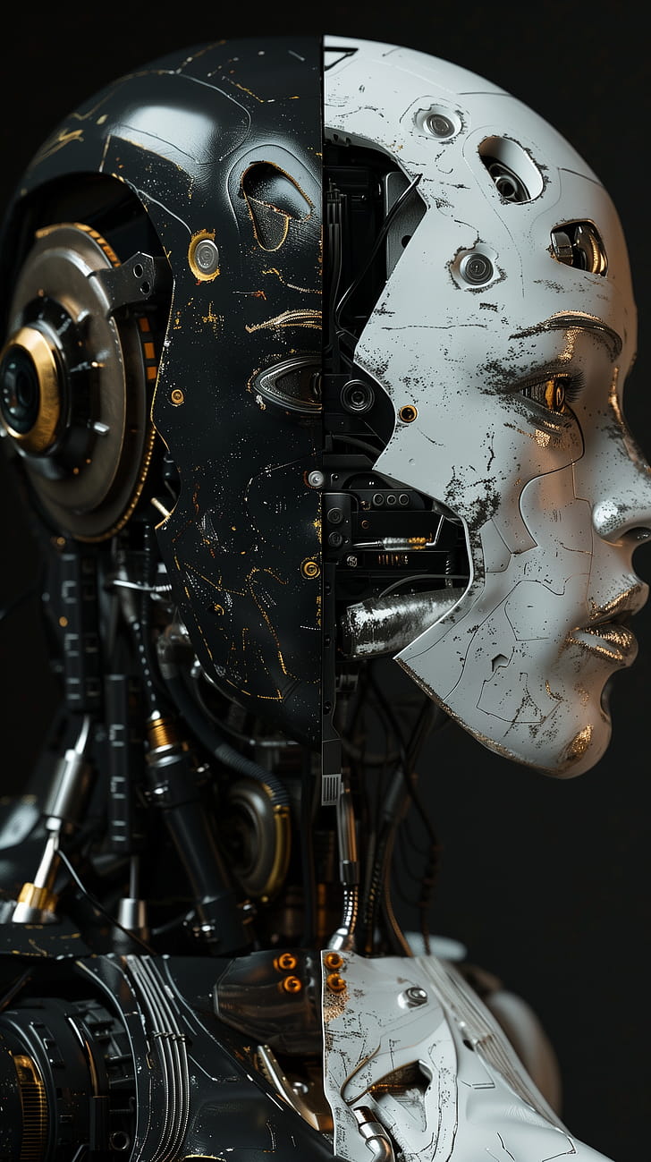 Duality Android, robot, Android phone wallpaper