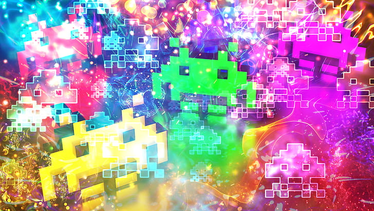 Space Invaders , space-invaders, games, deviantart wallpaper