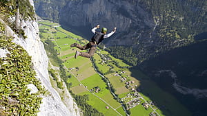 BASE jumping,  , Mountains, Flight wallpaper
