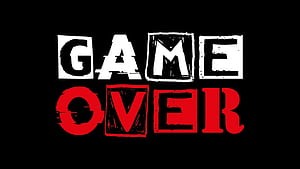 Game Over, Black background, Dramatic effect, Intense wallpaper