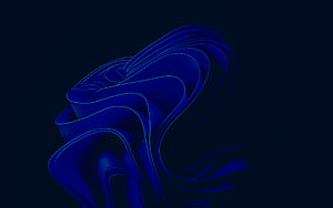 BLUE SHADOW, Dark theme, technology, Windows 11 wallpaper