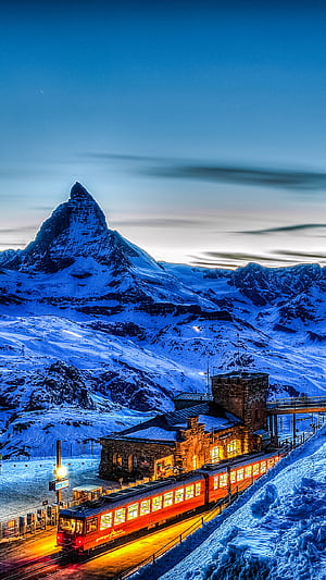Gornergrat Station, Matterhorn phone wallpaper