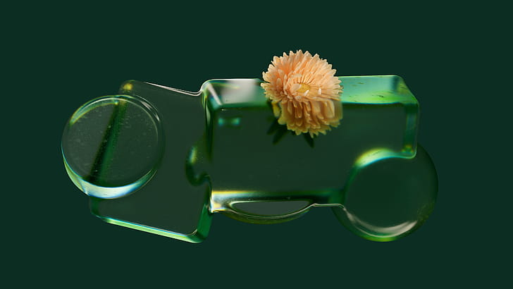 Microsoft Opaline — Jade Bloom wallpaper