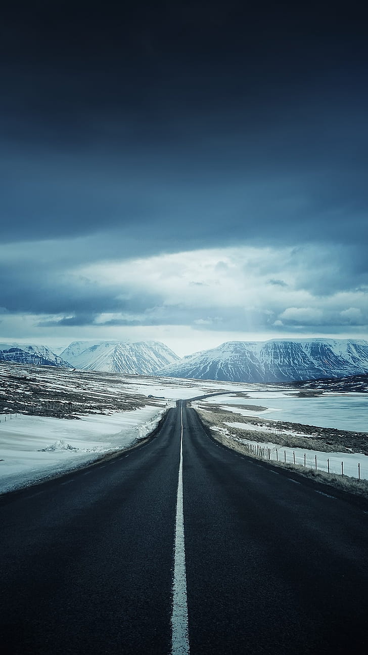Iceland, Highway phone wallpaper