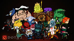 Chibi Heroes, Dota 2 wallpaper