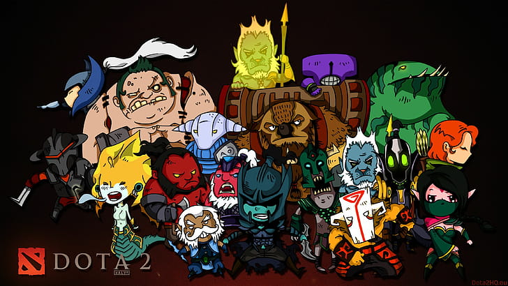 Chibi Heroes, Dota 2 wallpaper