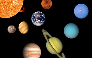 Solar system widescreen, , High definition art, Celestial wonders wallpaper